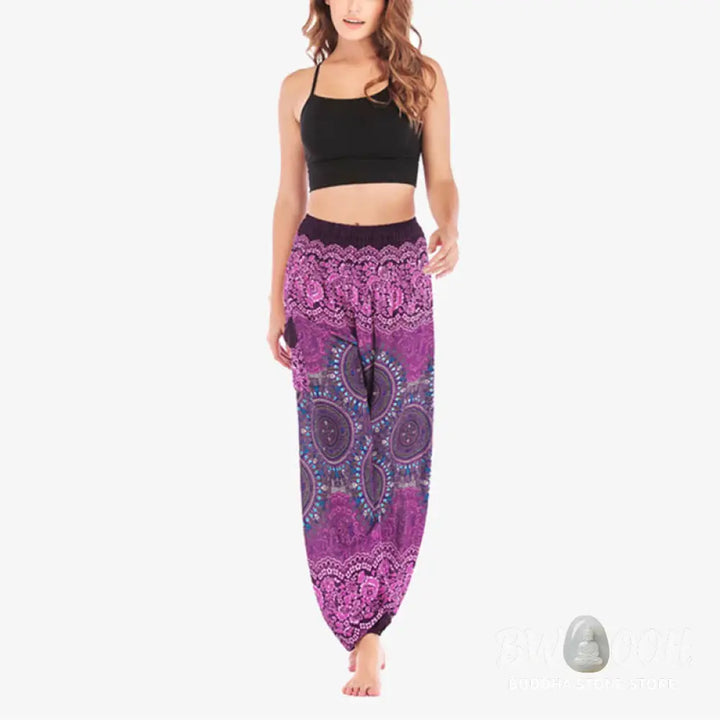BWOOOH printed harem pants - Boho Loose Harem Trousers Women&