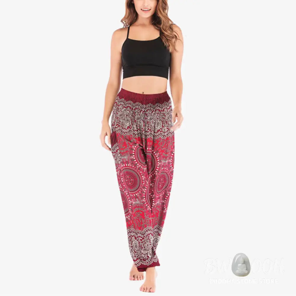 BWOOOH printed harem pants - Boho Loose Harem Trousers Women&
