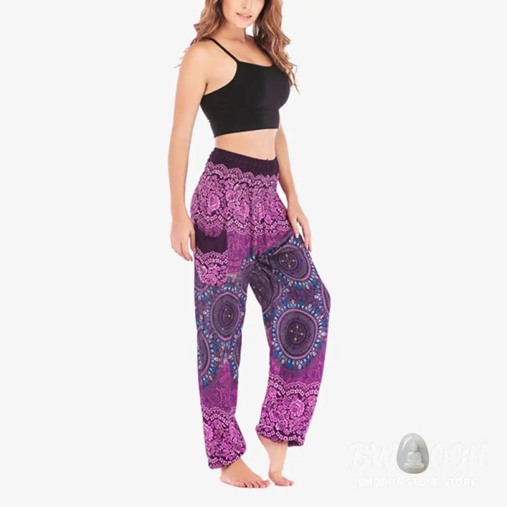 BWOOOH printed harem pants - Boho Loose Harem Trousers Women&
