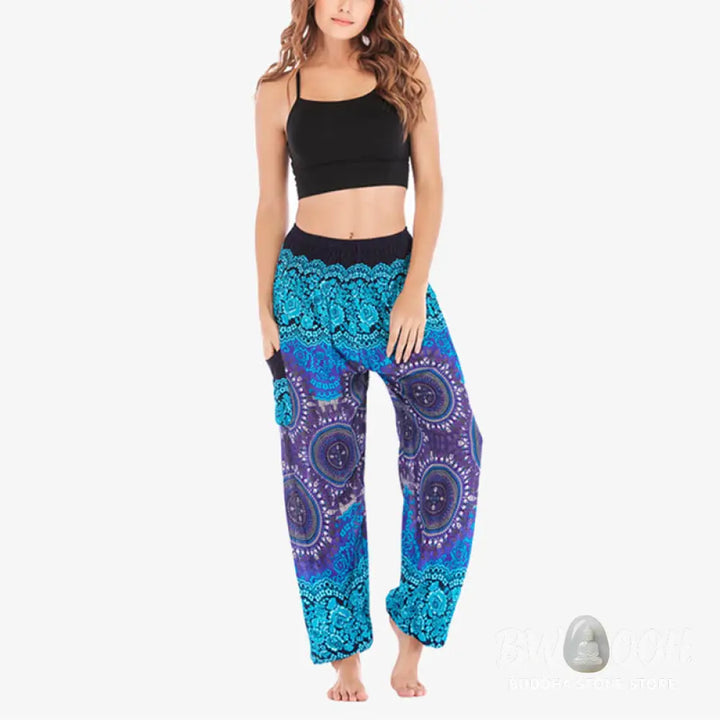 BWOOOH printed harem pants - Boho Loose Harem Trousers Women&