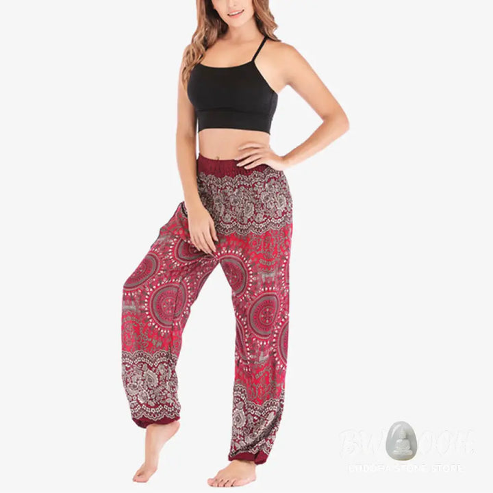 BWOOOH printed harem pants - Boho Loose Harem Trousers Women&