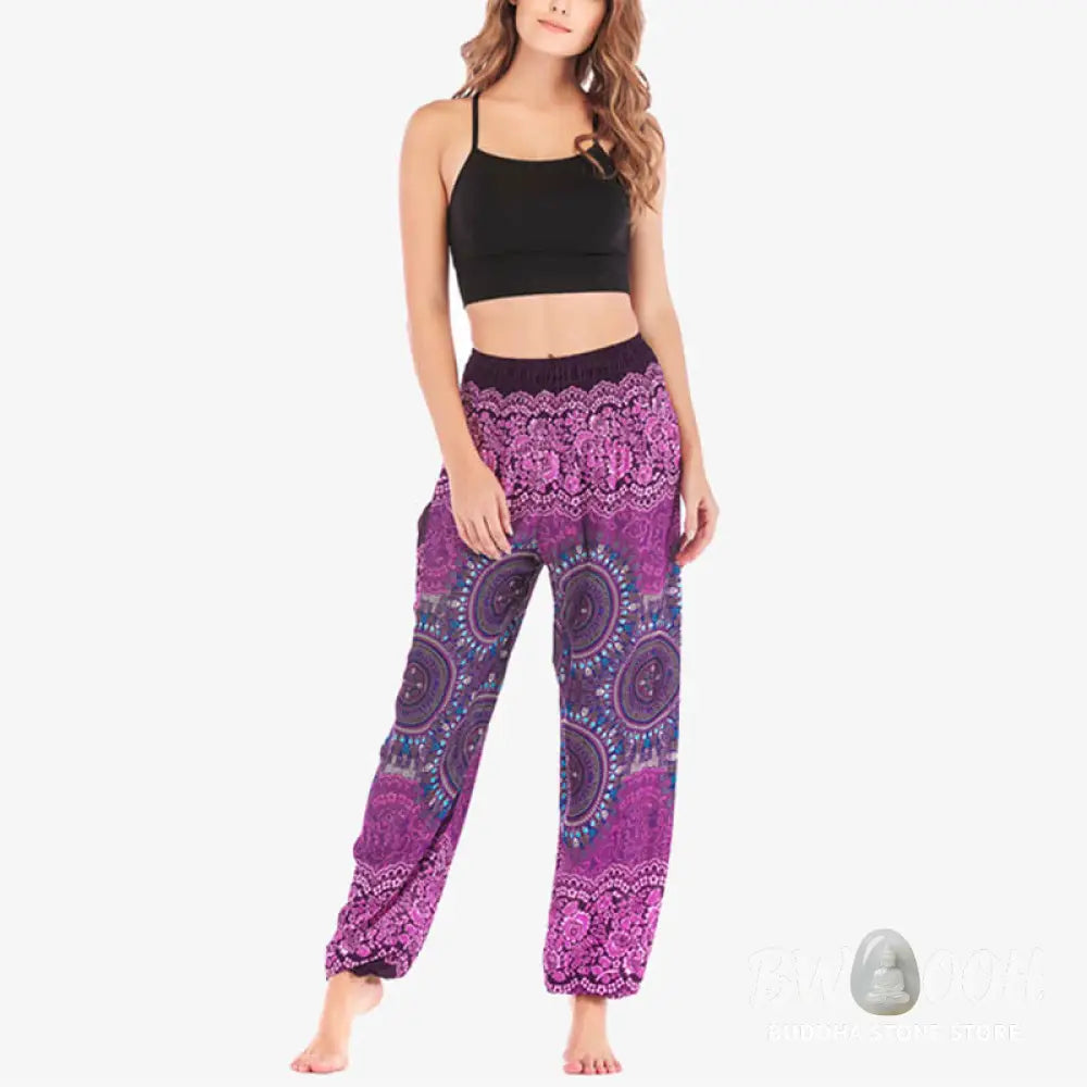 BWOOOH printed harem pants - Boho Loose Harem Trousers Women&