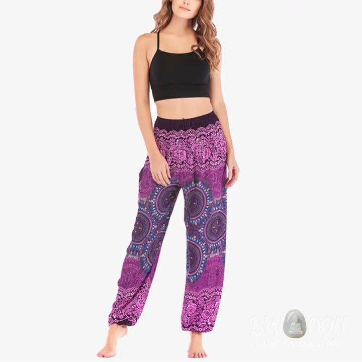 BWOOOH printed harem pants - Boho Loose Harem Trousers Women&