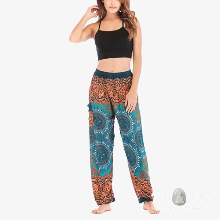 BWOOOH printed harem pants - Boho Loose Harem Trousers Women&