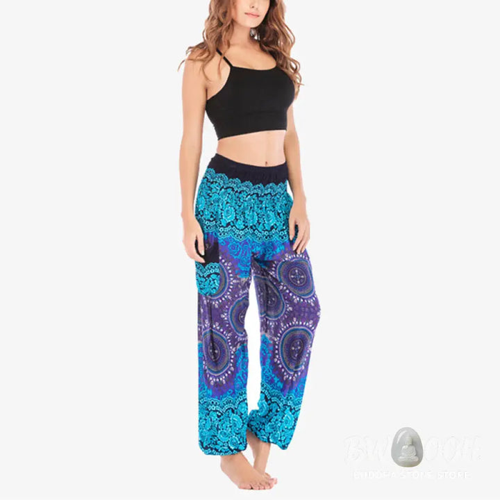 BWOOOH printed harem pants - Boho Loose Harem Trousers Women&