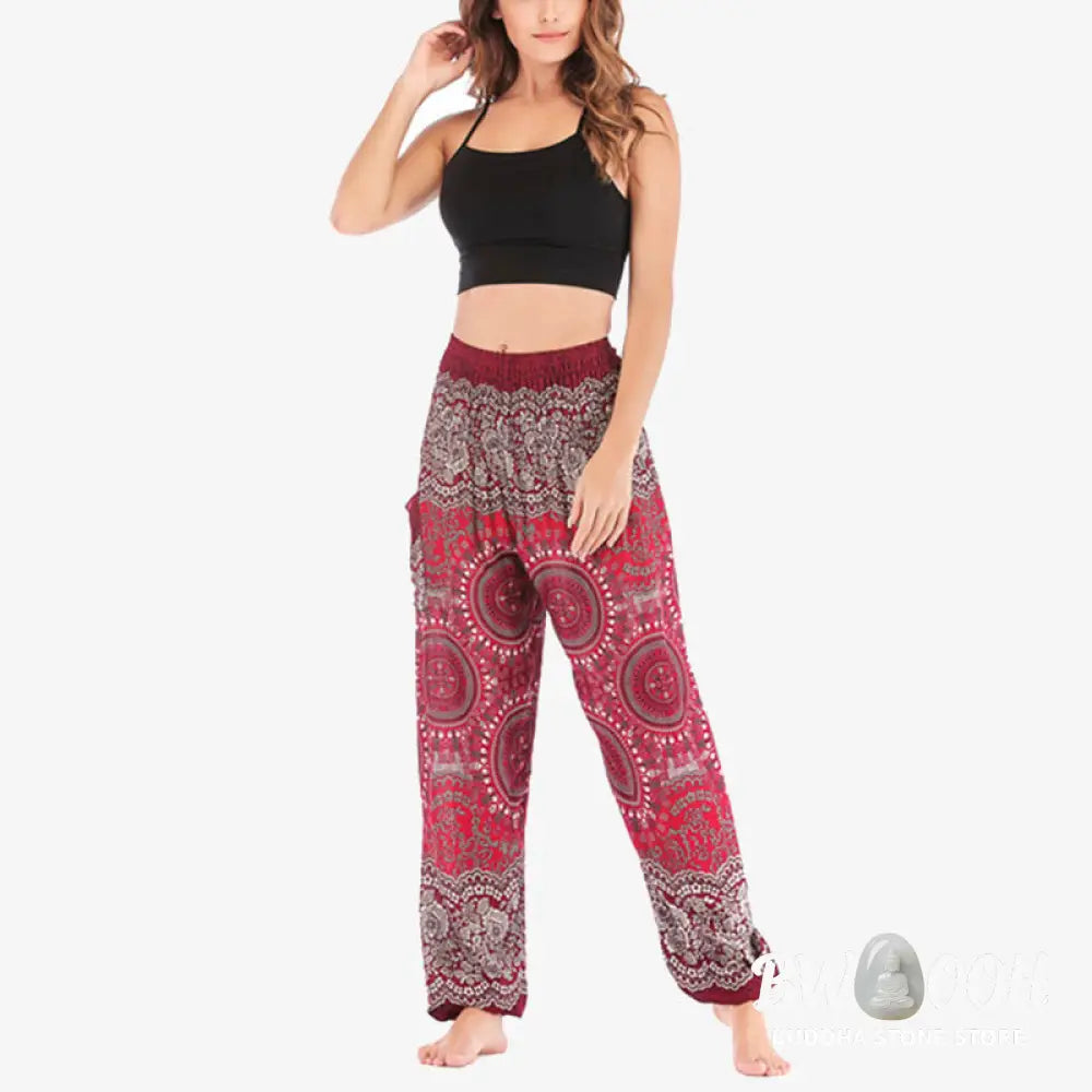 BWOOOH printed harem pants - Boho Loose Harem Trousers Women&