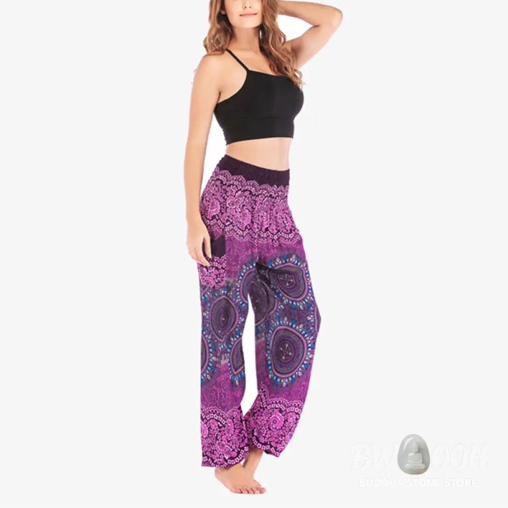 BWOOOH printed harem pants - Boho Loose Harem Trousers Women&
