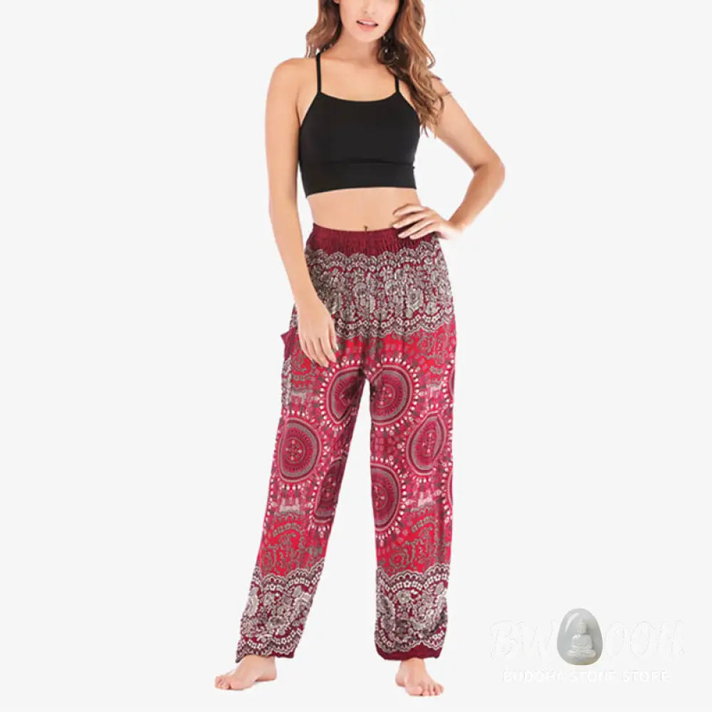 BWOOOH printed harem pants - Boho Loose Harem Trousers Women&