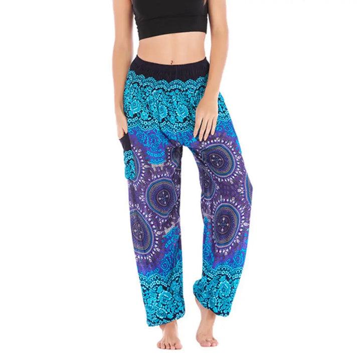 BWOOOH printed harem pants - Boho Loose Harem Trousers Women&