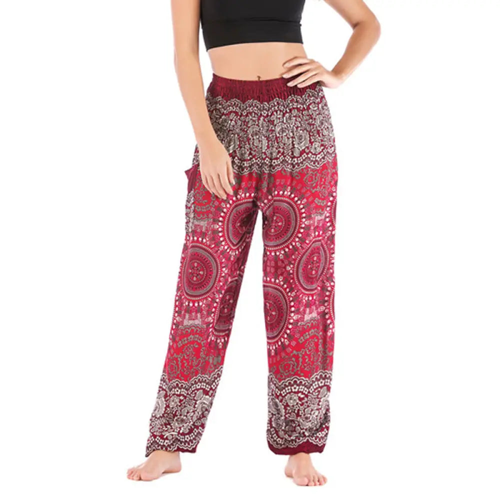 BWOOOH printed harem pants - Boho Loose Harem Trousers Women&
