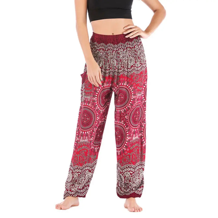 BWOOOH printed harem pants - Boho Loose Harem Trousers Women&