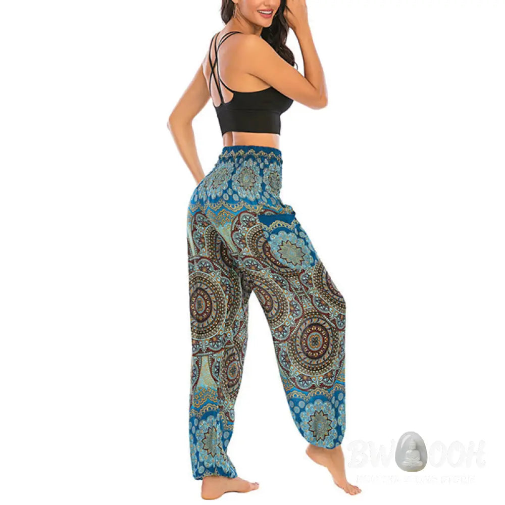 BWOOOH printed harem pants - Boho Loose Round Geometric Pattern Harem