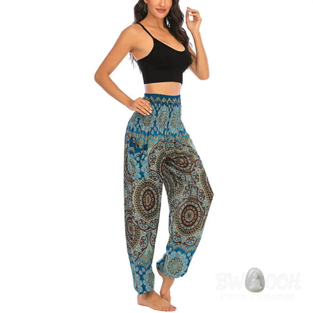 BWOOOH printed harem pants - Boho Loose Round Geometric Pattern Harem