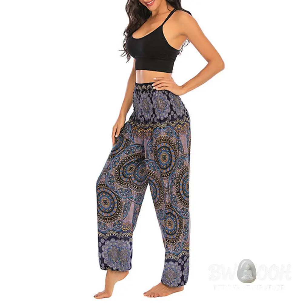 BWOOOH printed harem pants - Boho Loose Round Geometric Pattern Harem