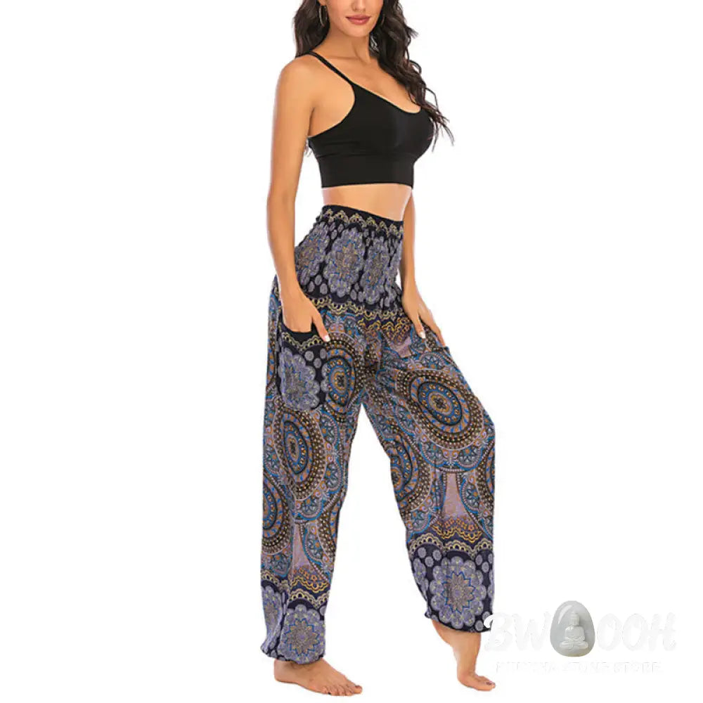 BWOOOH printed harem pants - Boho Loose Round Geometric Pattern Harem
