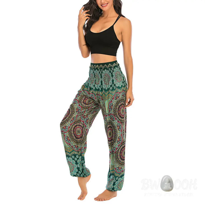 BWOOOH printed harem pants - Boho Loose Round Geometric Pattern Harem