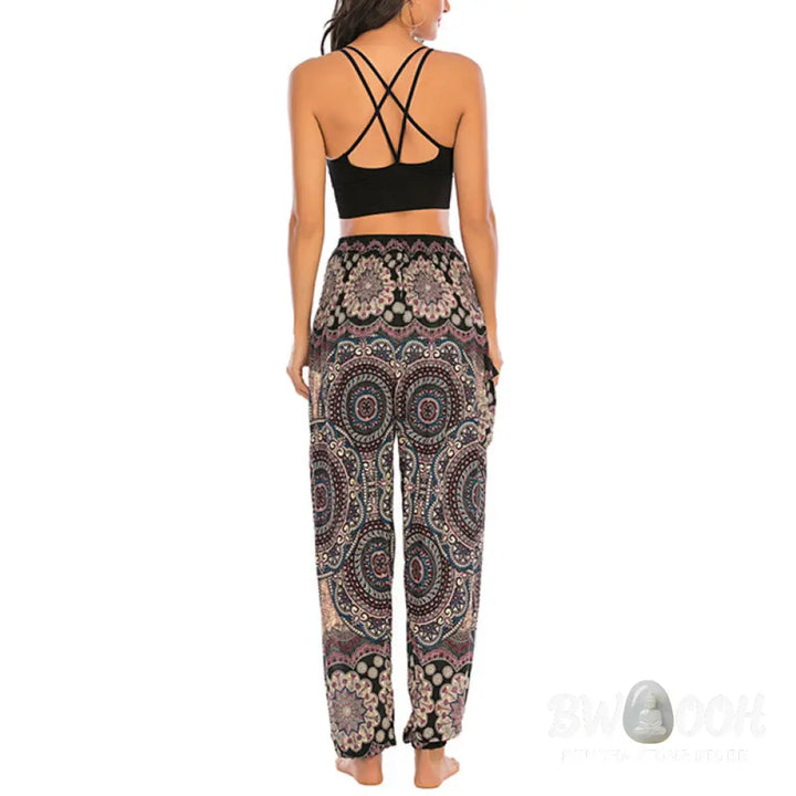 BWOOOH printed harem pants - Boho Loose Round Geometric Pattern Harem