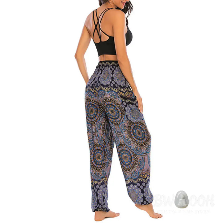 BWOOOH printed harem pants - Boho Loose Round Geometric Pattern Harem