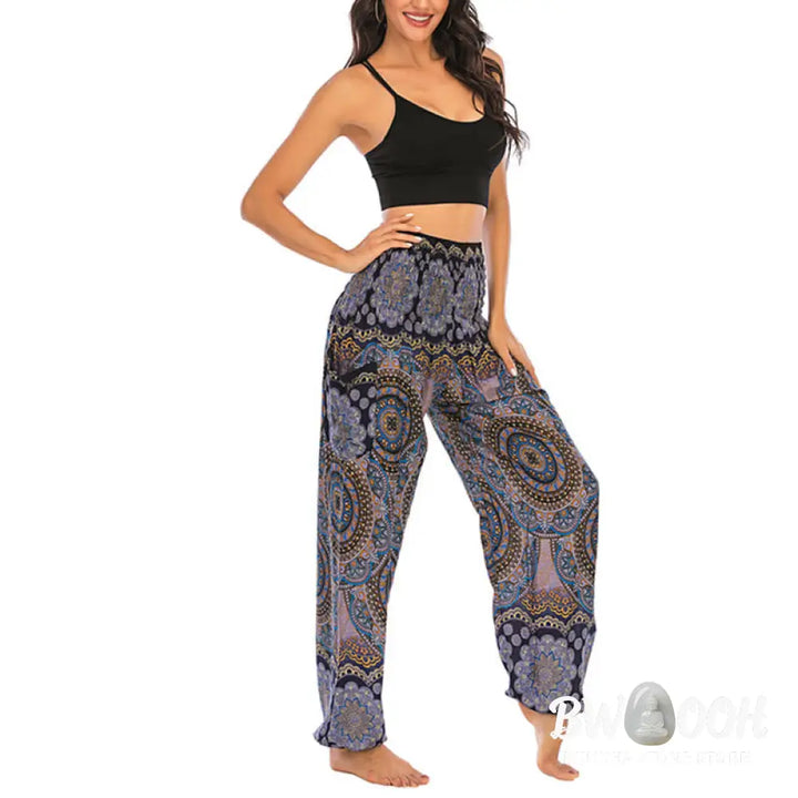 BWOOOH printed harem pants - Boho Loose Round Geometric Pattern Harem