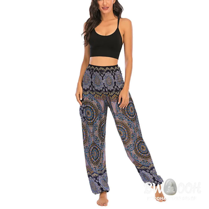 BWOOOH printed harem pants - Boho Loose Round Geometric Pattern Harem