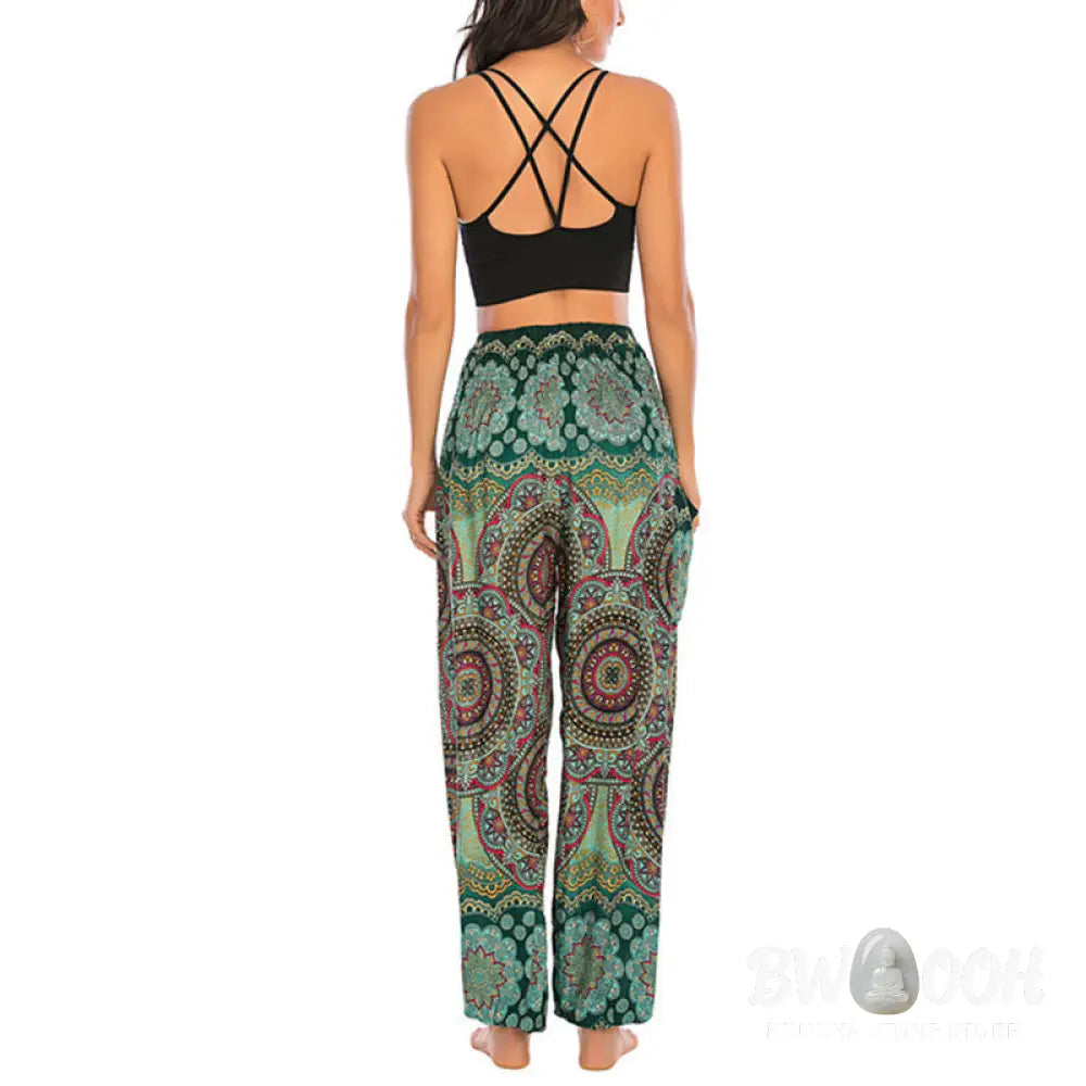 BWOOOH printed harem pants - Boho Loose Round Geometric Pattern Harem