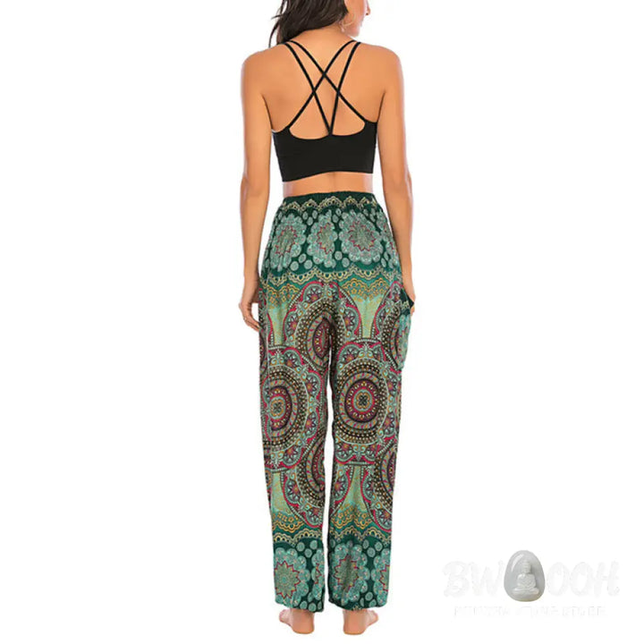 BWOOOH printed harem pants - Boho Loose Round Geometric Pattern Harem