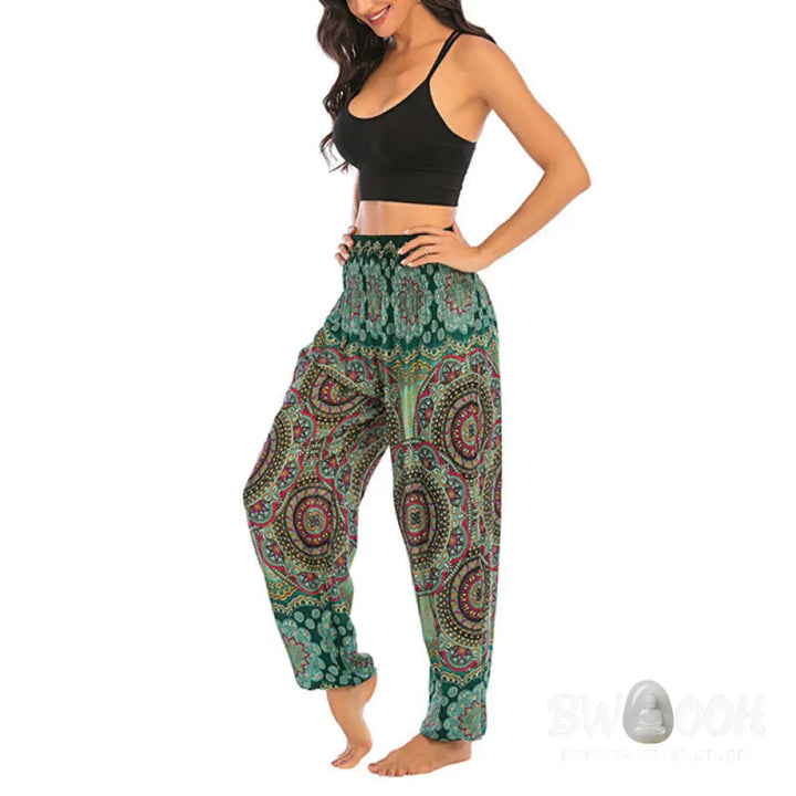BWOOOH printed harem pants - Boho Loose Round Geometric Pattern Harem