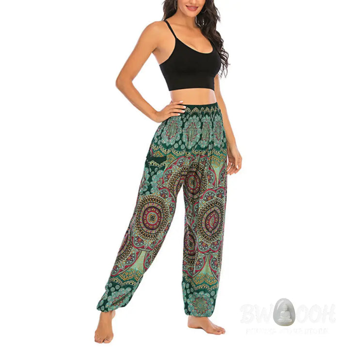 BWOOOH printed harem pants - Boho Loose Round Geometric Pattern Harem