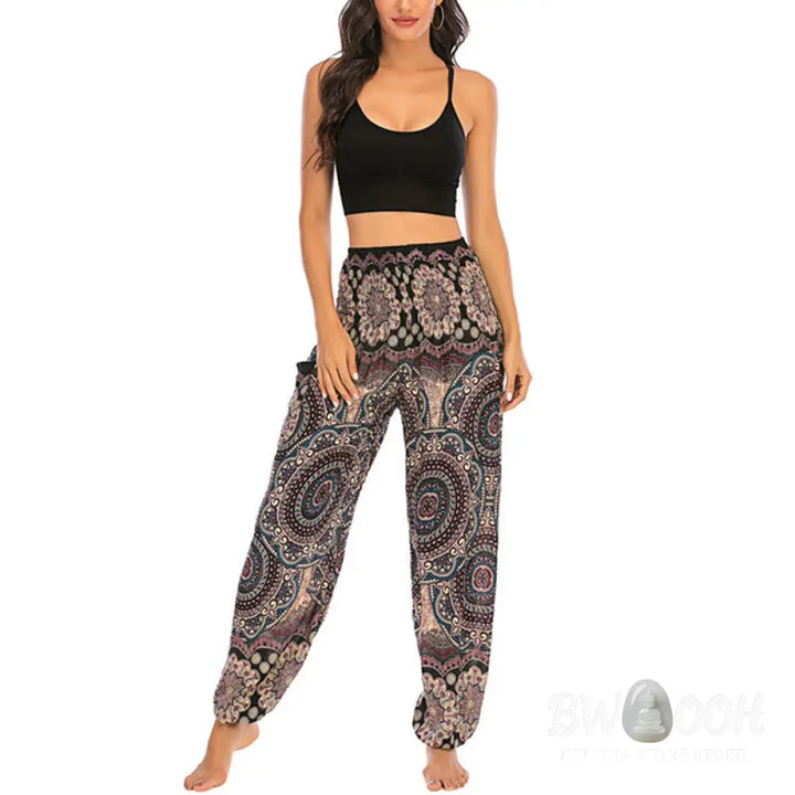 BWOOOH printed harem pants - Boho Loose Round Geometric Pattern Harem