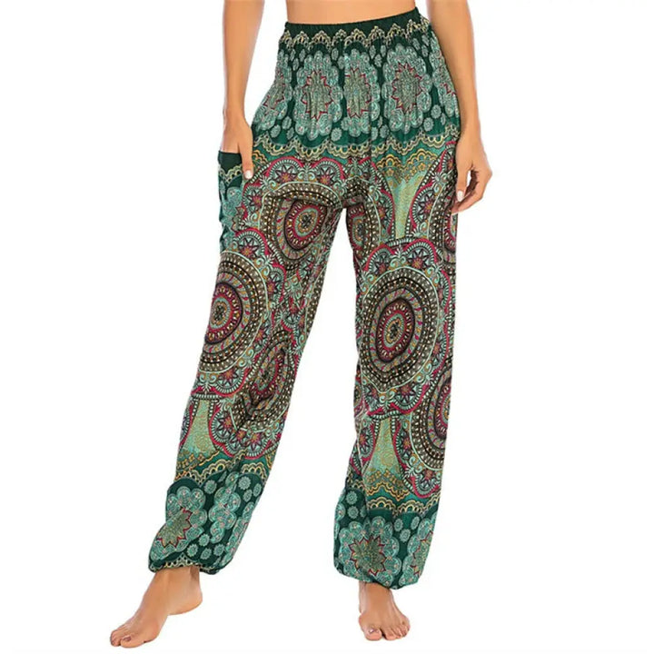 BWOOOH printed harem pants - Boho Loose Round Geometric Pattern Harem