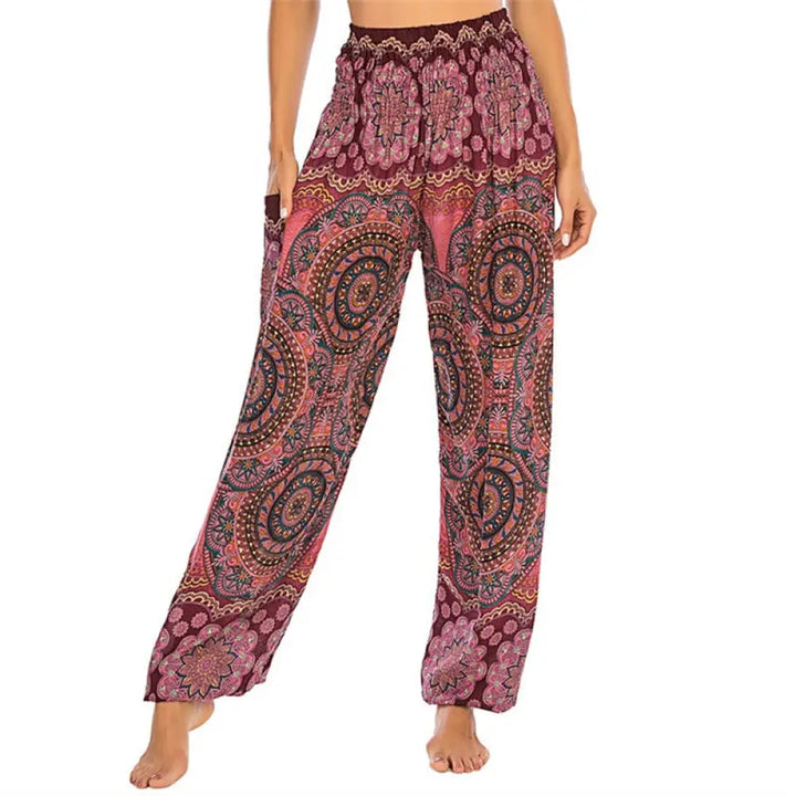 BWOOOH printed harem pants - Boho Loose Round Geometric Pattern Harem