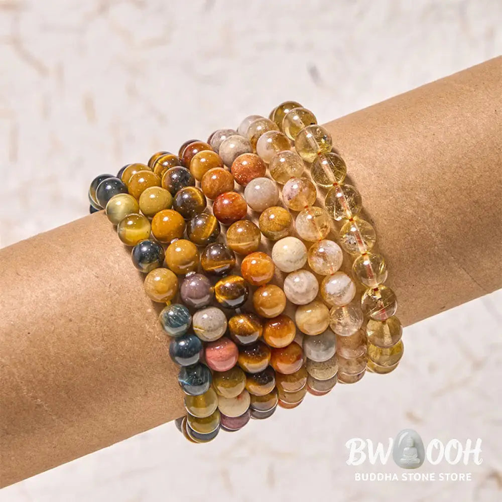 Buddha Stones Boost Confidence Yellow Series Happiness Positive Bracelet - BWOOOH - Bracelet