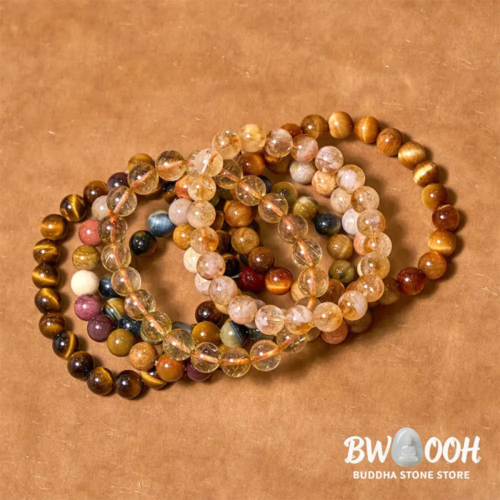Buddha Stones Boost Confidence Yellow Series Happiness Positive Bracelet - BWOOOH - Bracelet