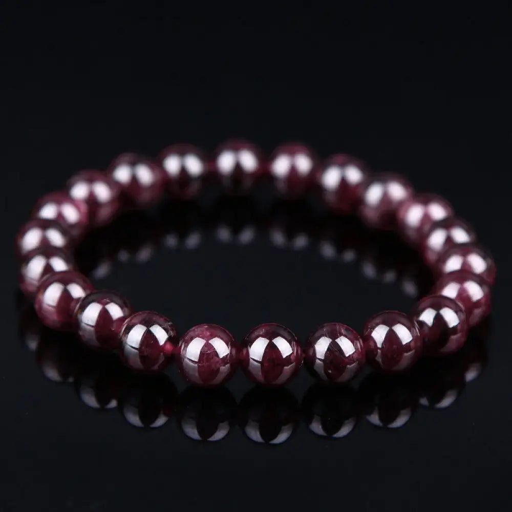 Buddha Stones Boost Vitality Warm Color Series Positive Courage Bracelet - BWOOOH - Garnet(Wrist Circumference: