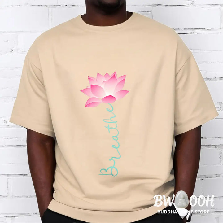 Buddha Stones BREATHE Lotus Tee T-shirt - T-Shirts