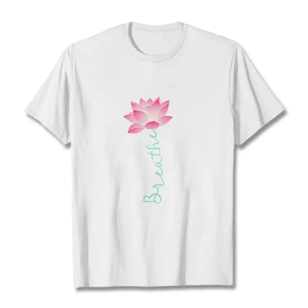 BWOOOH lotus print yoga pants - BREATHE Lotus Tee T-shirt