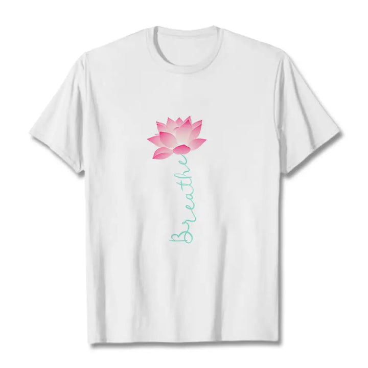 BWOOOH lotus print yoga pants - BREATHE Lotus Tee T-shirt