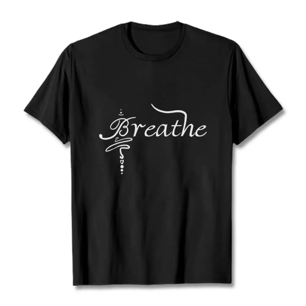 BWOOOH printed yoga pants - Breathe Word Tee T-shirt
