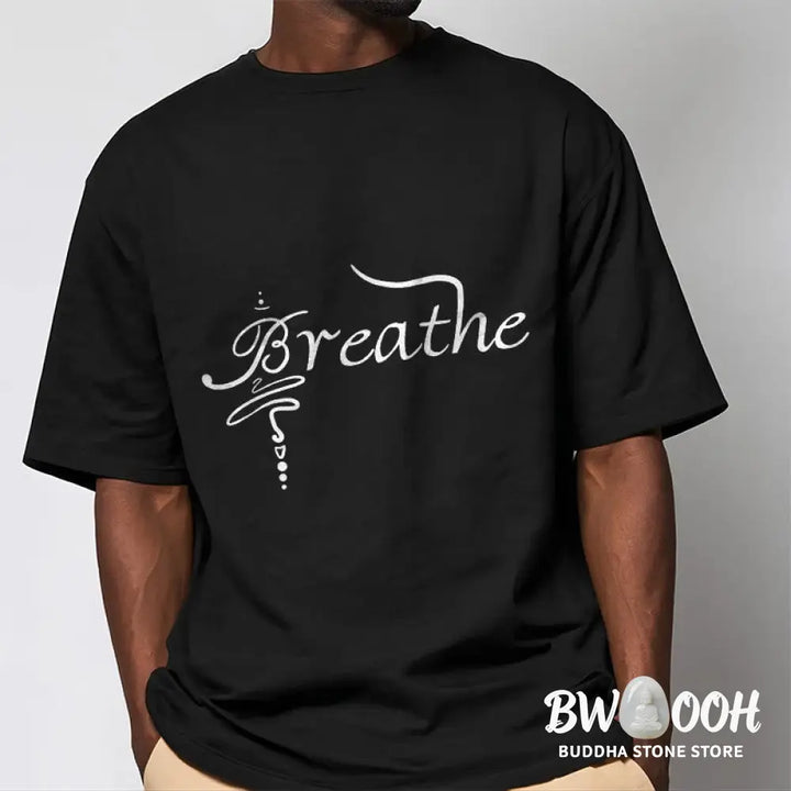 Buddha Stones Breathe Word Tee T-shirt - T-Shirts