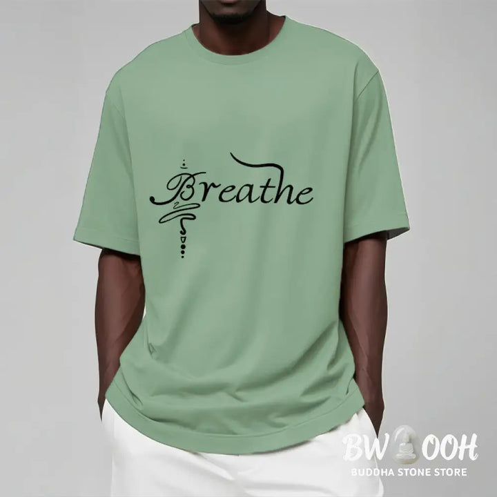 Buddha Stones Breathe Word Tee T-shirt - T-Shirts