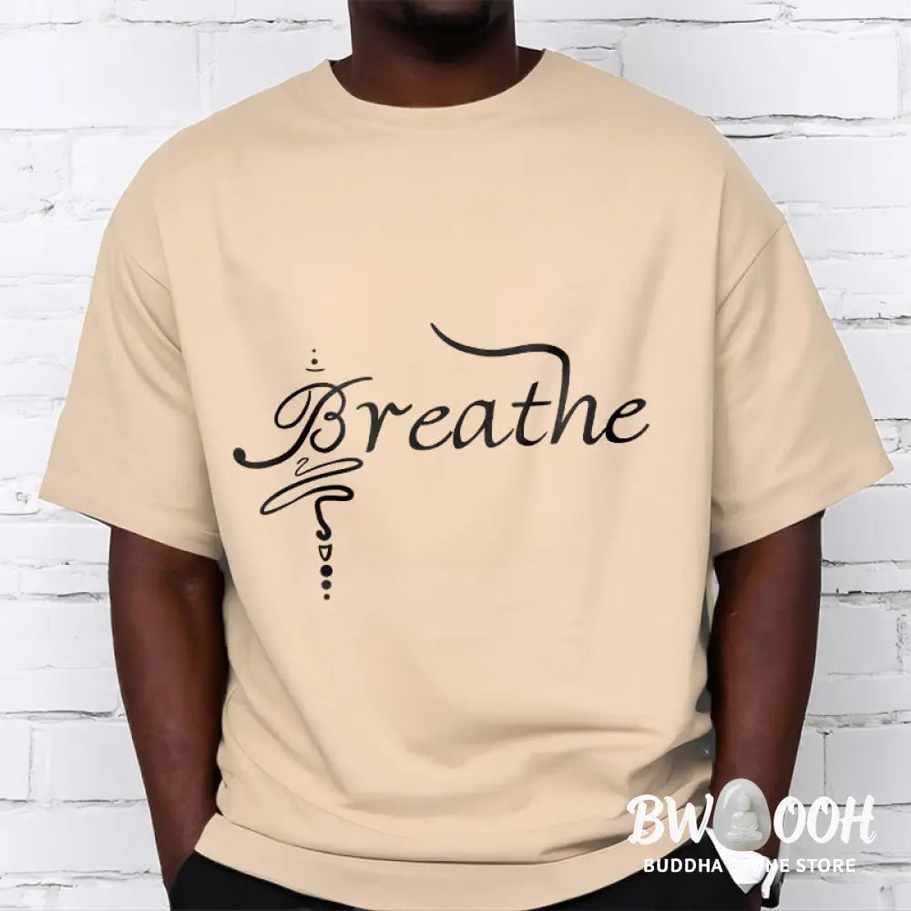 Buddha Stones Breathe Word Tee T-shirt - T-Shirts