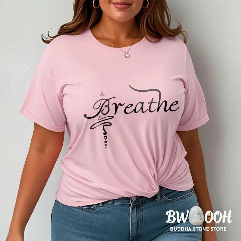 Buddha Stones Breathe Word Tee T-shirt - T-Shirts
