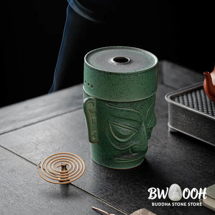 BWOOOH ceramic incense burner - Bronze Age Relics Sanxingdui Mask T