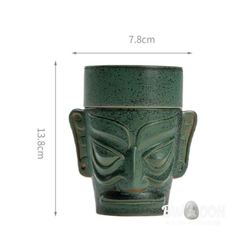 BWOOOH ceramic incense burner - Bronze Age Relics Sanxingdui Mask T
