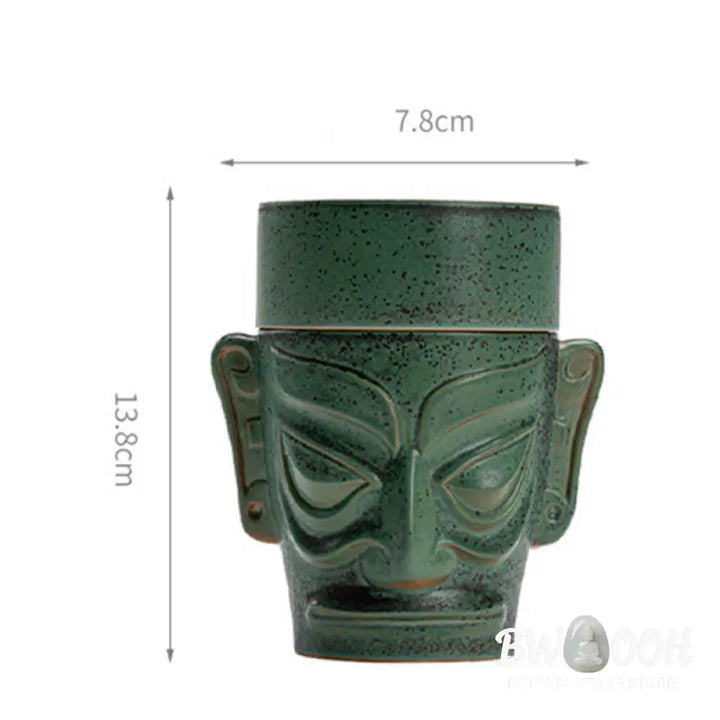 BWOOOH ceramic incense burner - Bronze Age Relics Sanxingdui Mask T