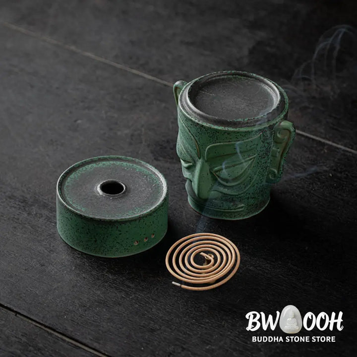 BWOOOH ceramic incense burner - Bronze Age Relics Sanxingdui Mask T