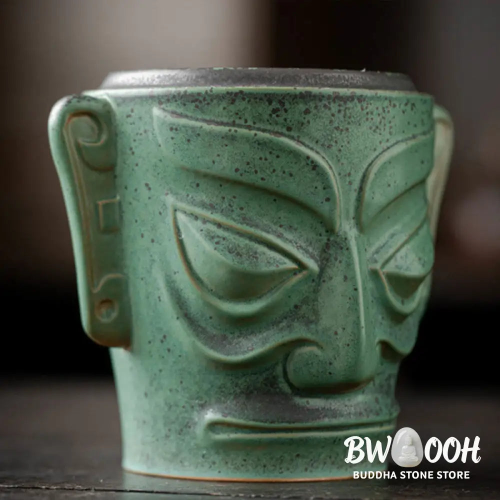 BWOOOH ceramic incense burner - Bronze Age Relics Sanxingdui Mask T