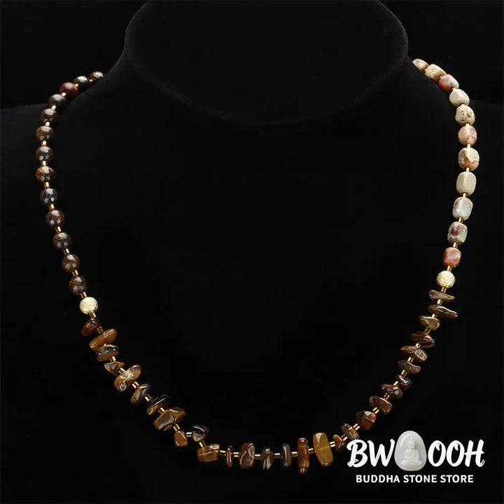 Buddha Stones Bronzite Emperor Stone Tiger Eye Determination Triple Wrap Bracelet - BWOOOH - Bronzite Emperor Stone