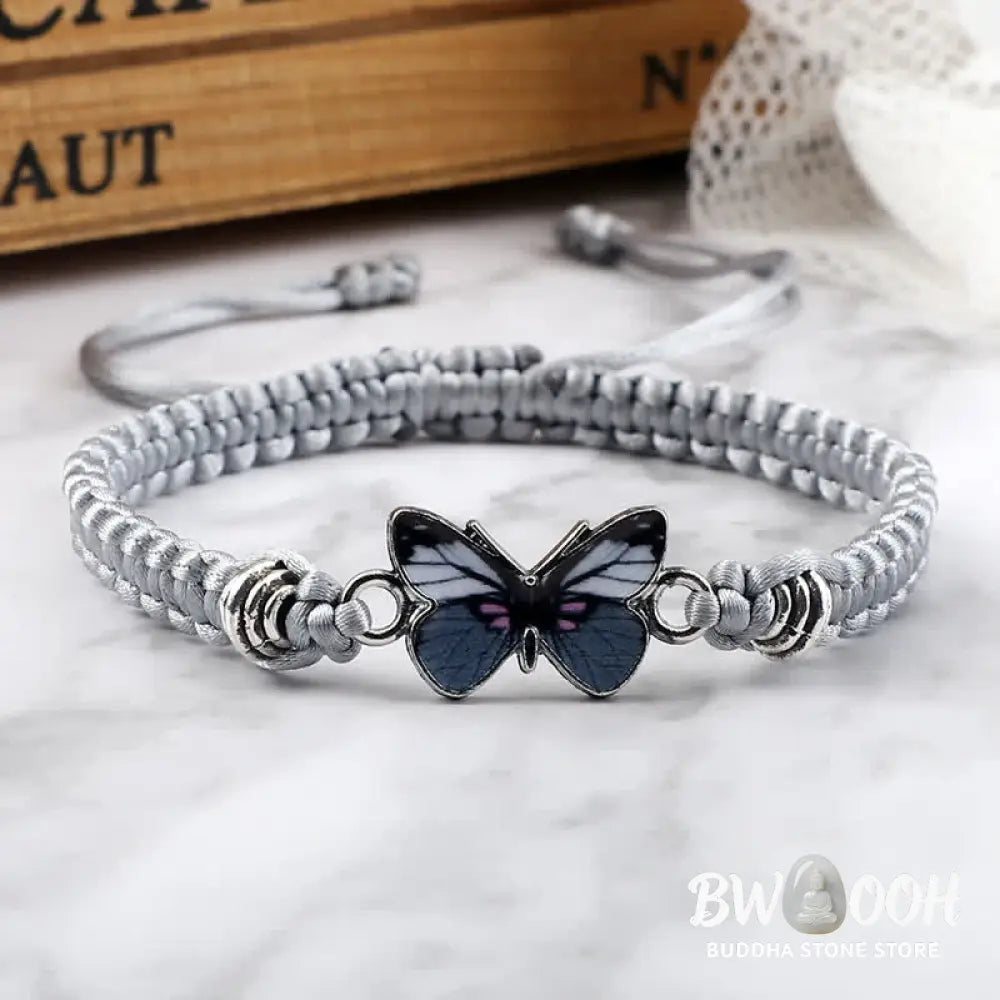 Buddha Stones Butterfly Freedom Love String Charm Bracelet - BWOOOH - Bracelet