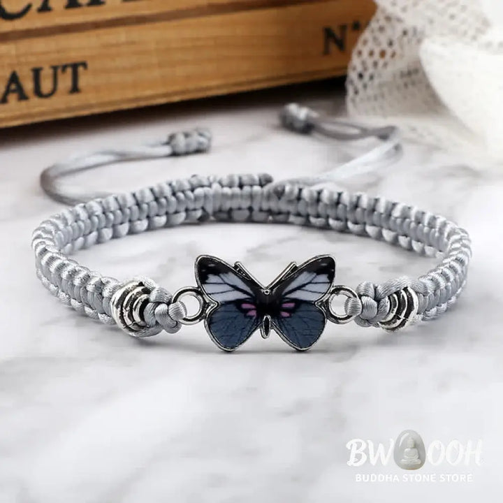 Buddha Stones Butterfly Freedom Love String Charm Bracelet - BWOOOH - Bracelet